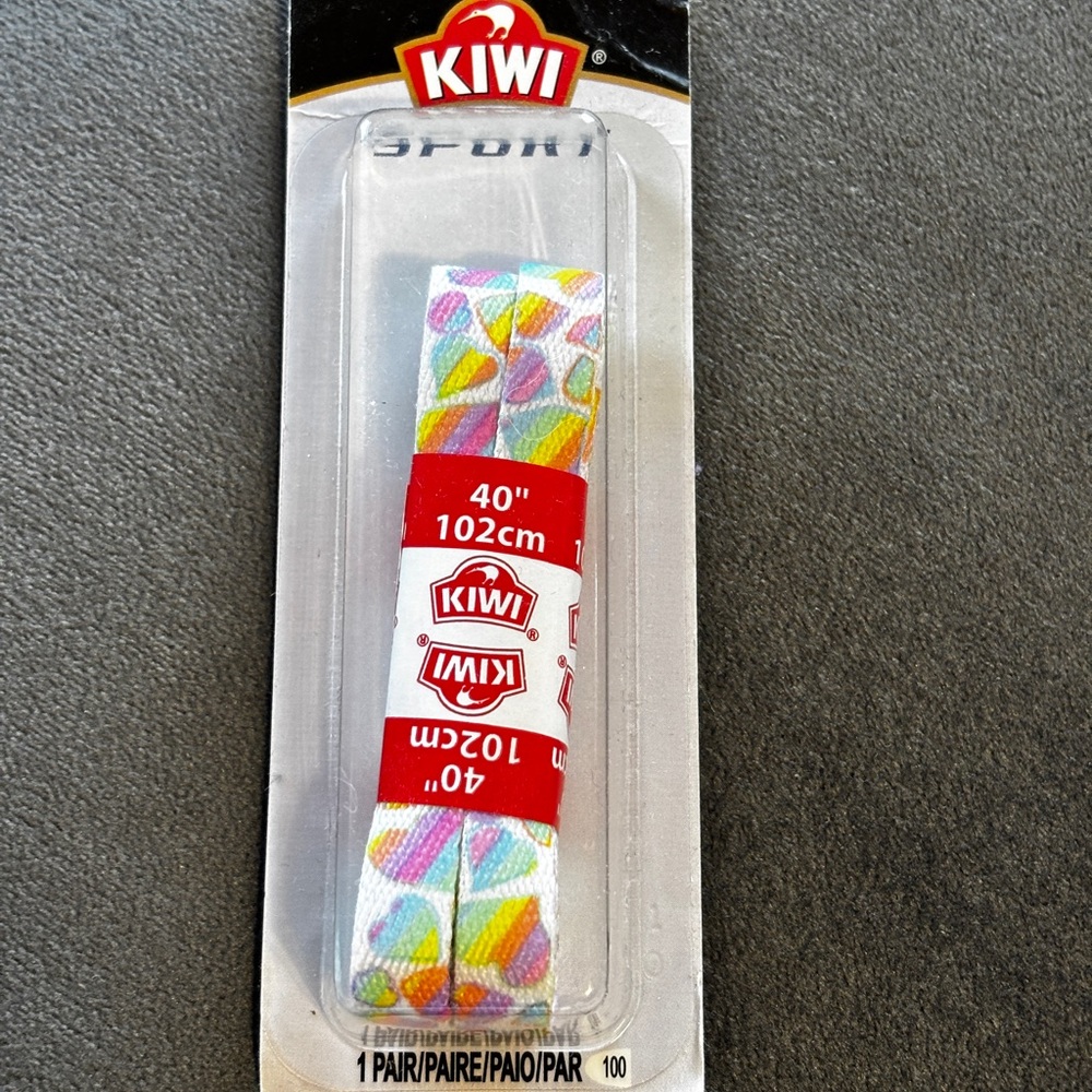 Kiwi Shoelaces With Hearts 40 Inch 2007 New 5-6 Kiwi Sport 1 pair